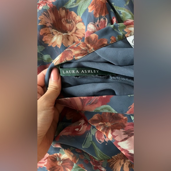 ❌ Sold ❌ Lauren Ashley Flowy Chiffon Long Skirt - Picture 4 of 7